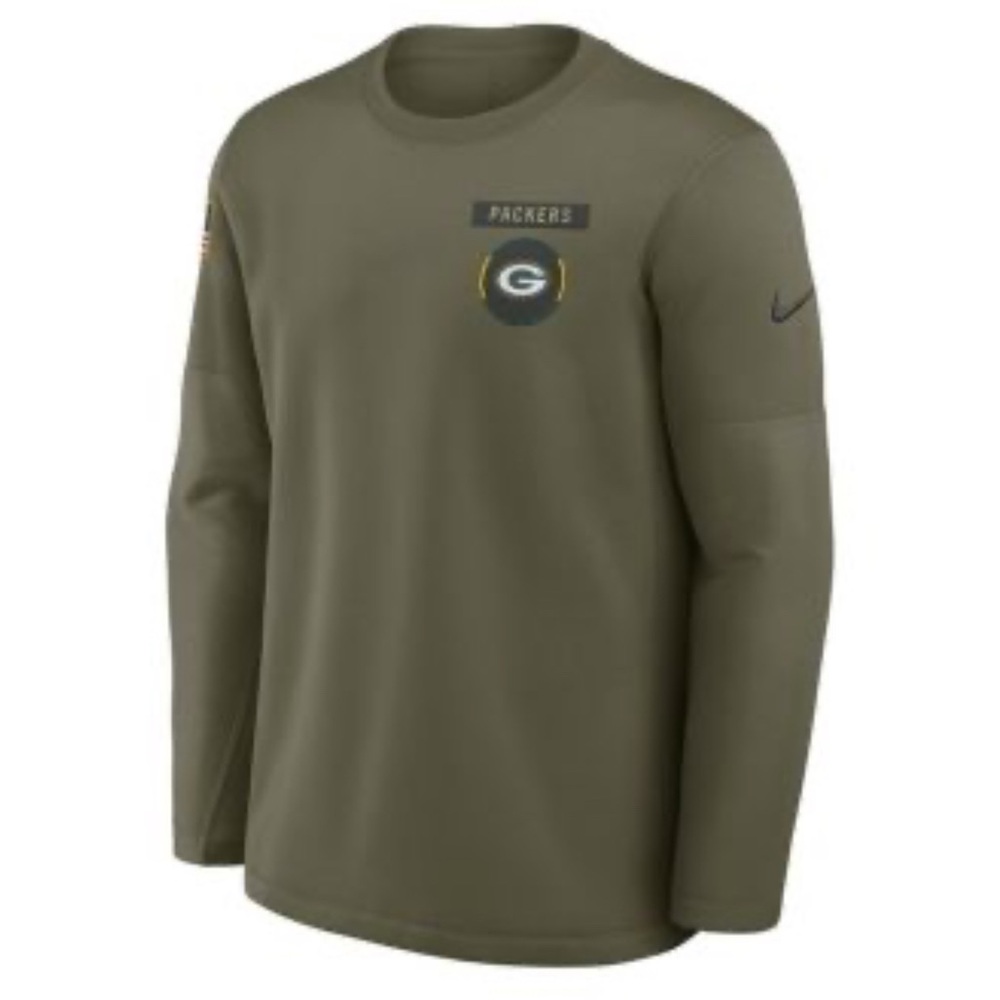Nike Men's Green Bay Packers Salute To Service Therma-FIT Crew Sweatshirt - NWOT